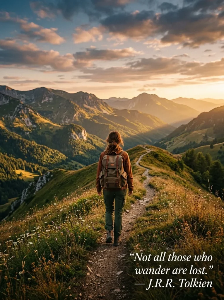 16. "Not all those who wander are lost." — J.R.R. Tolkien