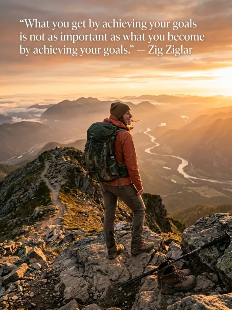 5. "What you get by achieving your goals is not as important as what you become by achieving your goals." — Zig Ziglar