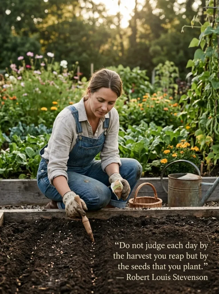 8. "Do not judge each day by the harvest you reap but by the seeds that you plant." — Robert Louis Stevenson