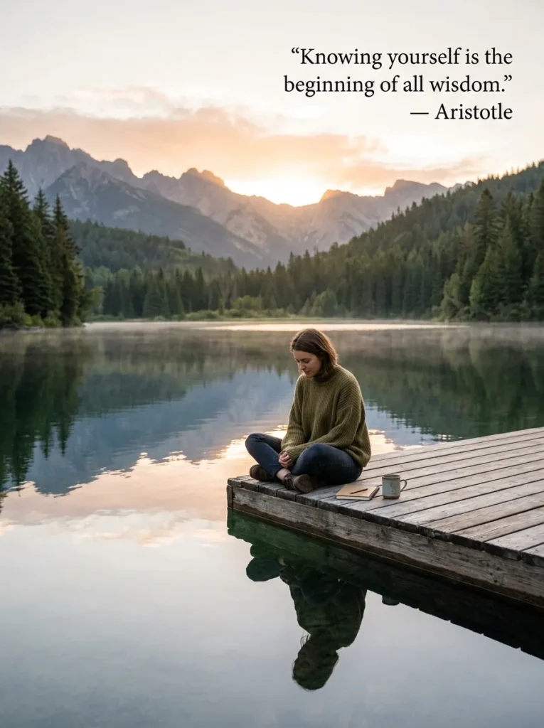 9. "Knowing yourself is the beginning of all wisdom." — Aristotle